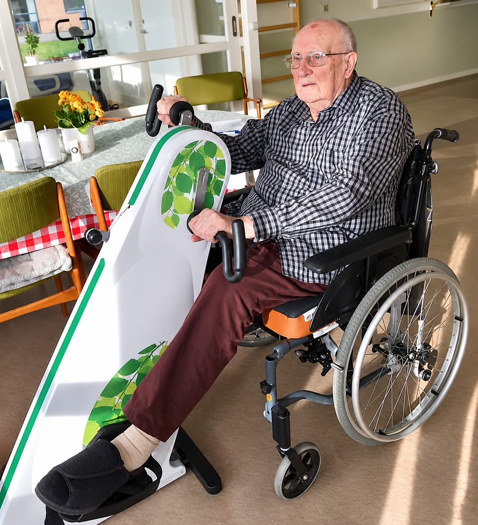 Elderly Man Exercising in Care Home.png